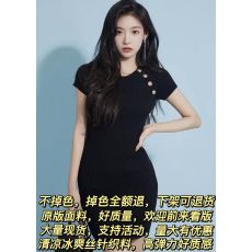 批发喜帖街 短袖针织连衣裙温柔初恋仙女夏<b class='q'>系</b>韩<b class='q'>系</b>气质高级设计感法式