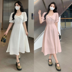 批发大码法式赫本风蝴蝶结绝美<b class='q'>连衣裙</b>女夏季2026新款小个子<b class='q'>仙女</b>裙