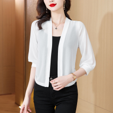 批发大量——开衫<b class='q'>雪纺衫</b>中袖小外套防晒衣空调室小外搭