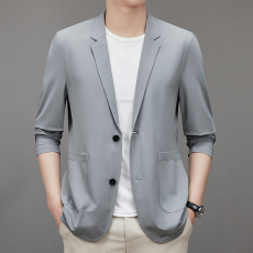 批发轻<b class='q'>商务</b>西服男薄款冰丝无痕西装外套男士防晒服单西上衣P90