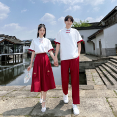 批发已出货 实拍#<b class='q'>情侣装</b><b class='q'>短袖</b>T恤民国风初高中学生毕业班服运动套装