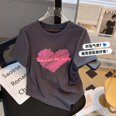 批发2025春装新款时尚撞色圆领长袖T恤女高级感重工刺绣套头内搭上衣