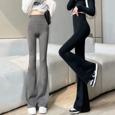 批发现货高腰微喇叭鲨鱼裤瑜伽裤春<b class='q'>夏</b>显瘦提臀裤运动健身休闲裤子