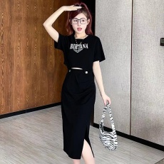 批发气质名媛<b class='q'>连衣裙</b>女神范高级感2026夏季新品<b class='q'>高端</b>短袖显瘦包臀裙套装