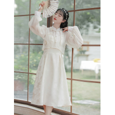 批发设计感小众新中式连衣<b class='q'>裙</b>复古国风<b class='q'>裙</b>子套装女季新款仙女<b class='q'>裙</b>两件套