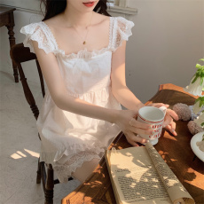 批发实拍 韩ins夏季无袖袖短裤方领睡衣套装休闲甜美少女家居服两件套