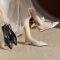 包头凉鞋女夏配裙子外穿2023新款法式仙女风低跟时装凉鞋一件代发轮播图1