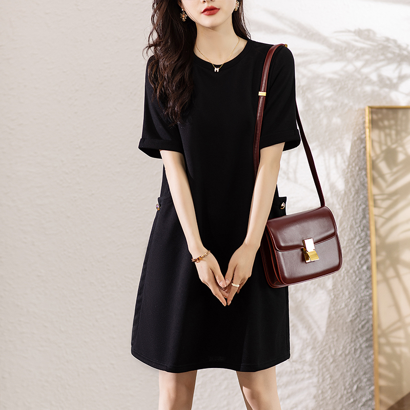 MY12352# 时尚高级感连衣裙女2025年新款夏季宽松洋气裙子女裝貨源...