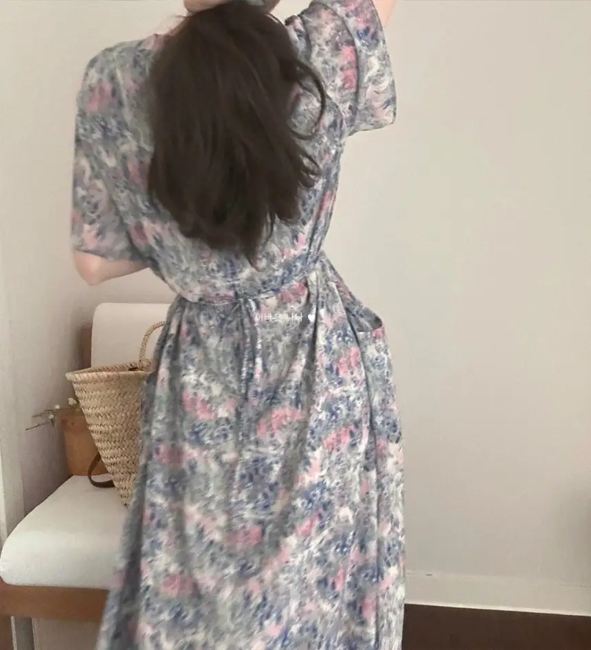 플라워 란스 블라우스 원피스 상세 이미지 5