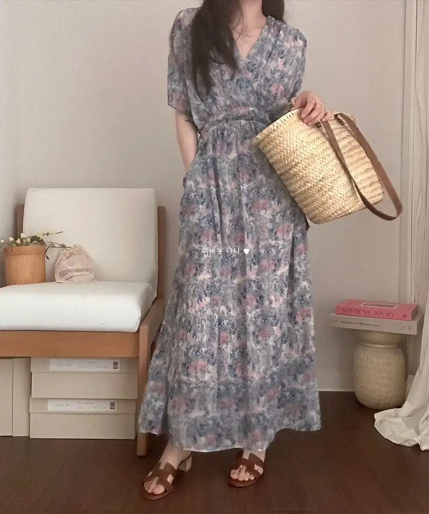 플라워 란스 블라우스 원피스 상세 이미지 12