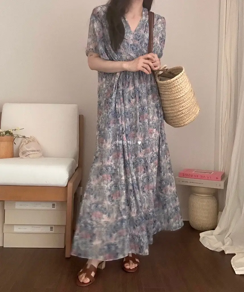 플라워 란스 블라우스 원피스 상세 이미지 15