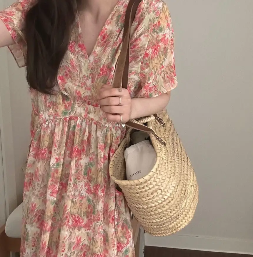 플라워 란스 블라우스 원피스 상세 이미지 16