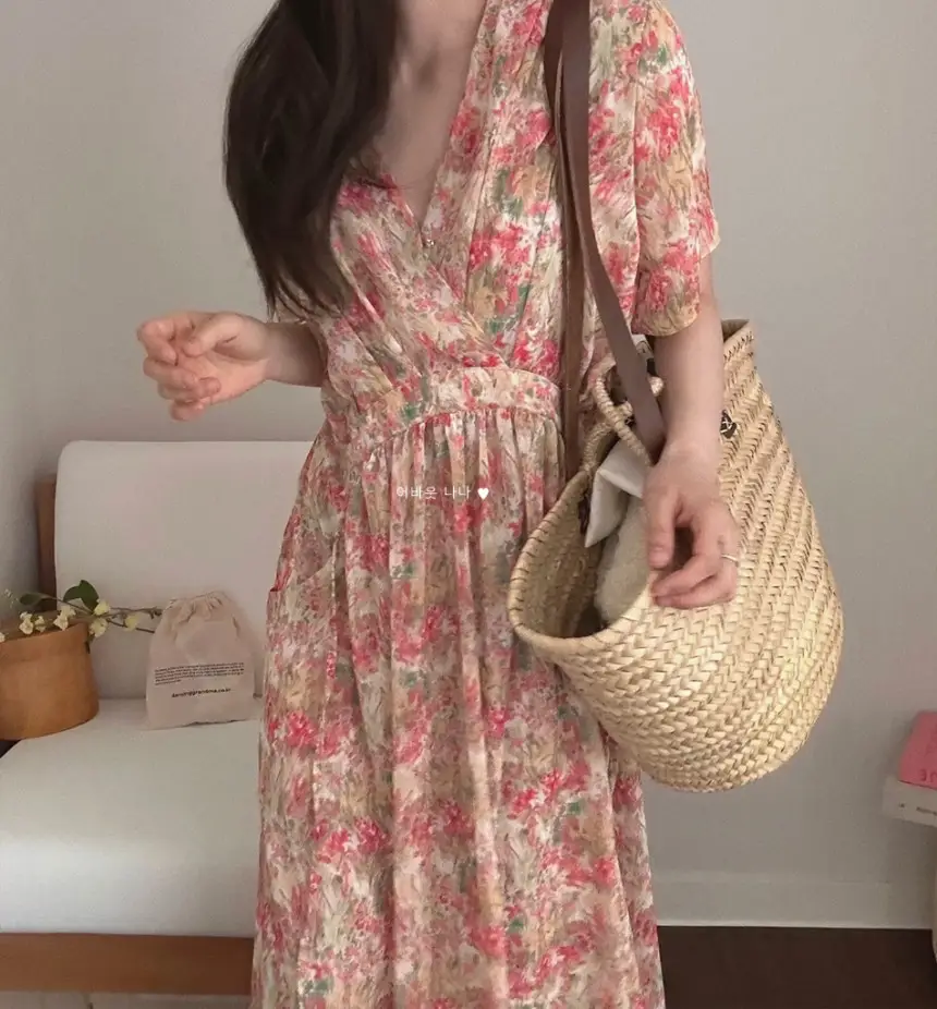 플라워 란스 블라우스 원피스 상세 이미지 19