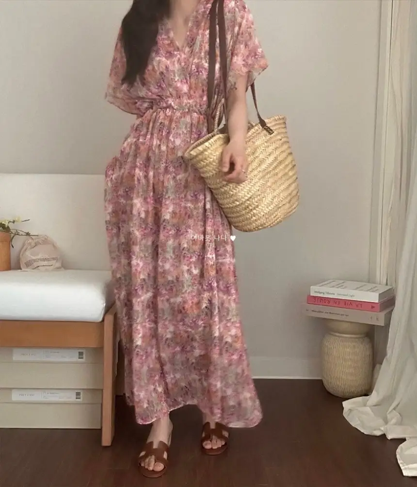 플라워 란스 블라우스 원피스 상세 이미지 21
