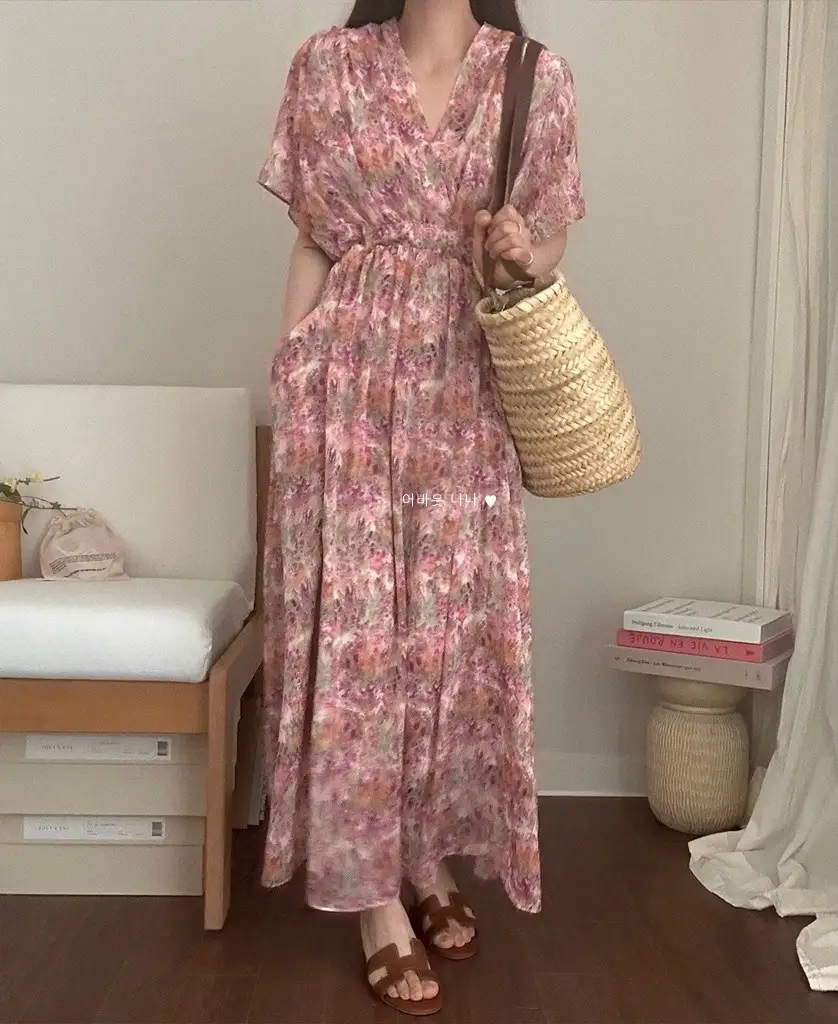 플라워 란스 블라우스 원피스 상세 이미지 22