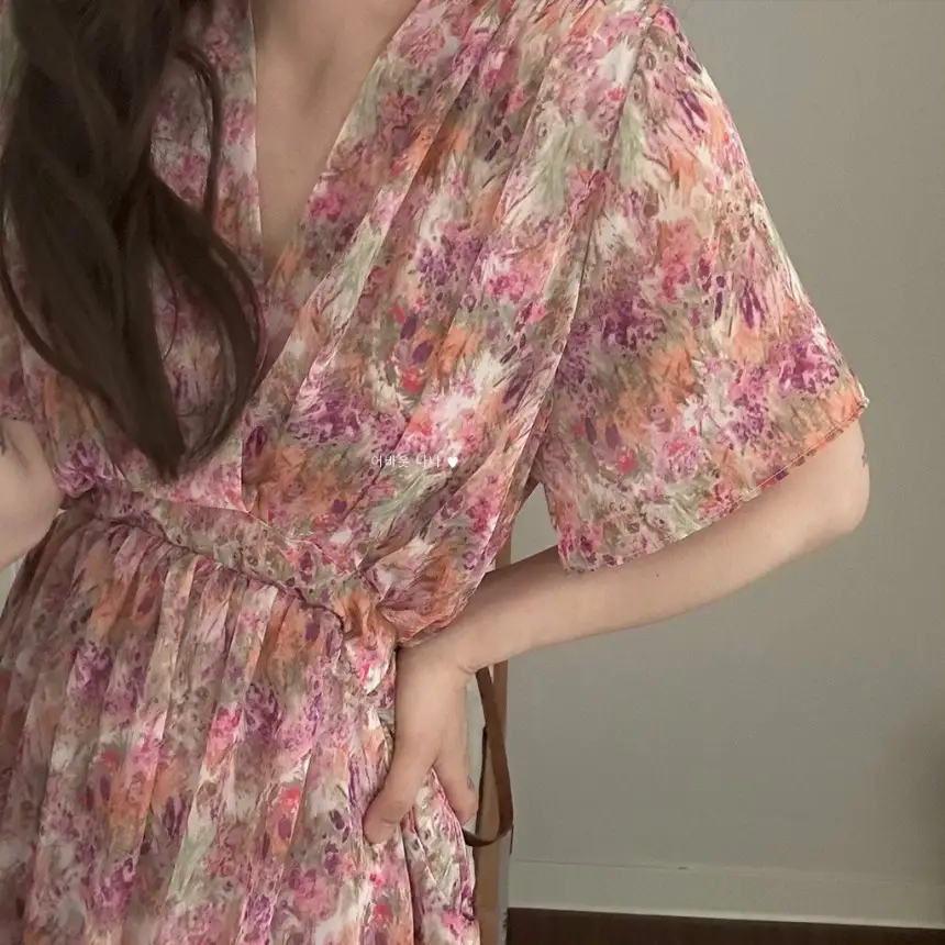 플라워 란스 블라우스 원피스 상세 이미지 26