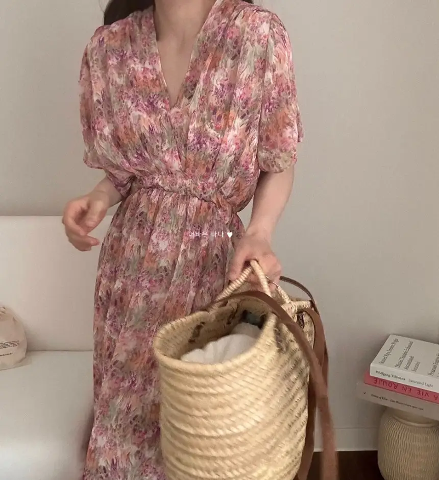 플라워 란스 블라우스 원피스 상세 이미지 27