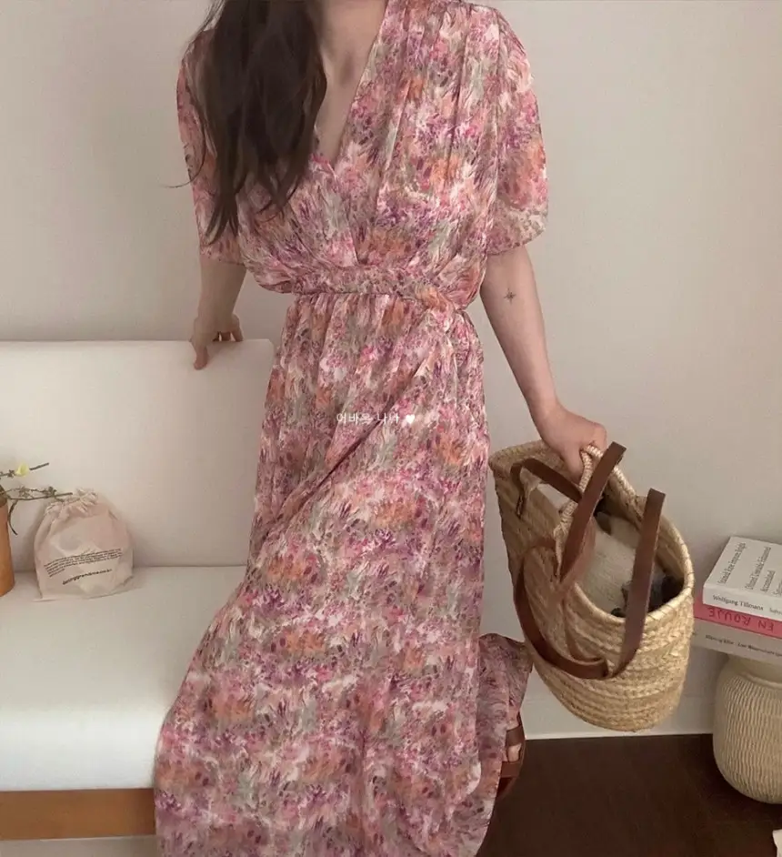 플라워 란스 블라우스 원피스 상세 이미지 31