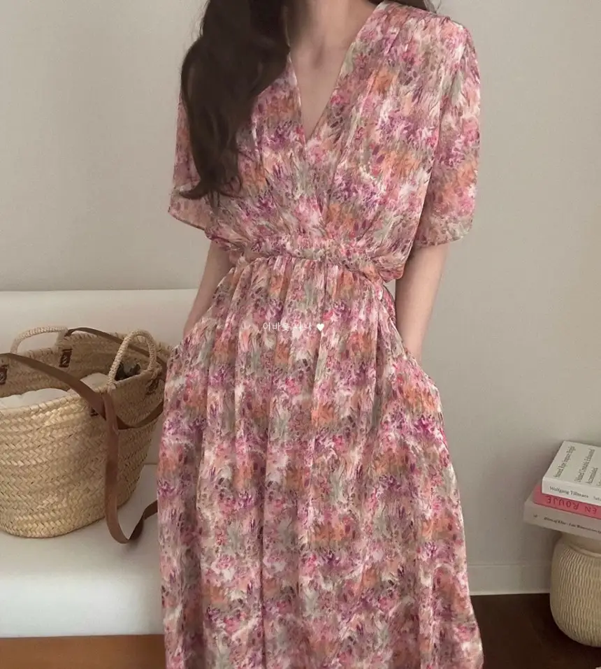 플라워 란스 블라우스 원피스 상세 이미지 33