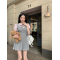 实拍实价 假两件短袖衬衫上衣女+高腰显瘦百褶短裙两件套装轮播图1