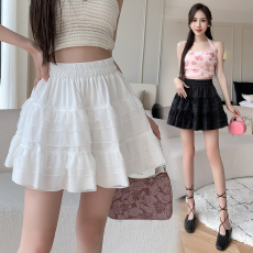 批发实拍甜美学院风网纱蓬蓬短裙春夏高腰显瘦<b class='q'>蕾丝</b>蛋糕裙仙女<b class='q'>半身裙</b>女