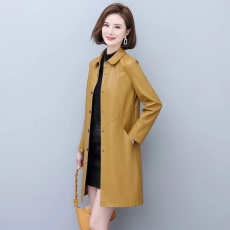 批发<b class='q'>真皮</b><b class='q'>皮衣</b><b class='q'>女</b>中长款修身韩版秋装2025气质百搭皮风衣显瘦绵羊皮外套