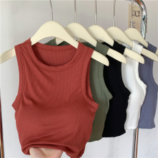 批发特价实拍92粘胶纤维8氨纶夏季新款修身短款<b class='q'>背心</b>女