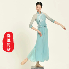 实拍国风民族风古典舞蹈茶服立领两件套古典套装裤裙