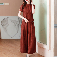 批发香云纱套装女<b class='q'>春</b>夏季高档时尚专柜正品花罗复古两件套气质