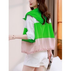 批发拼色防晒衣女薄款夏季2026时尚大码女士透气防晒衫百搭防晒服外套