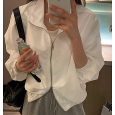 批发2026装韩国立领冲锋衣<b class='q'>外套</b>女宽松薄款<b class='q'>百搭</b>长袖休闲防晒衣上衣