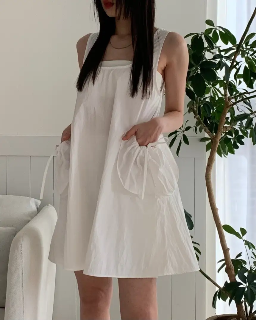 민소매 A라인 원피스 상세 이미지 13