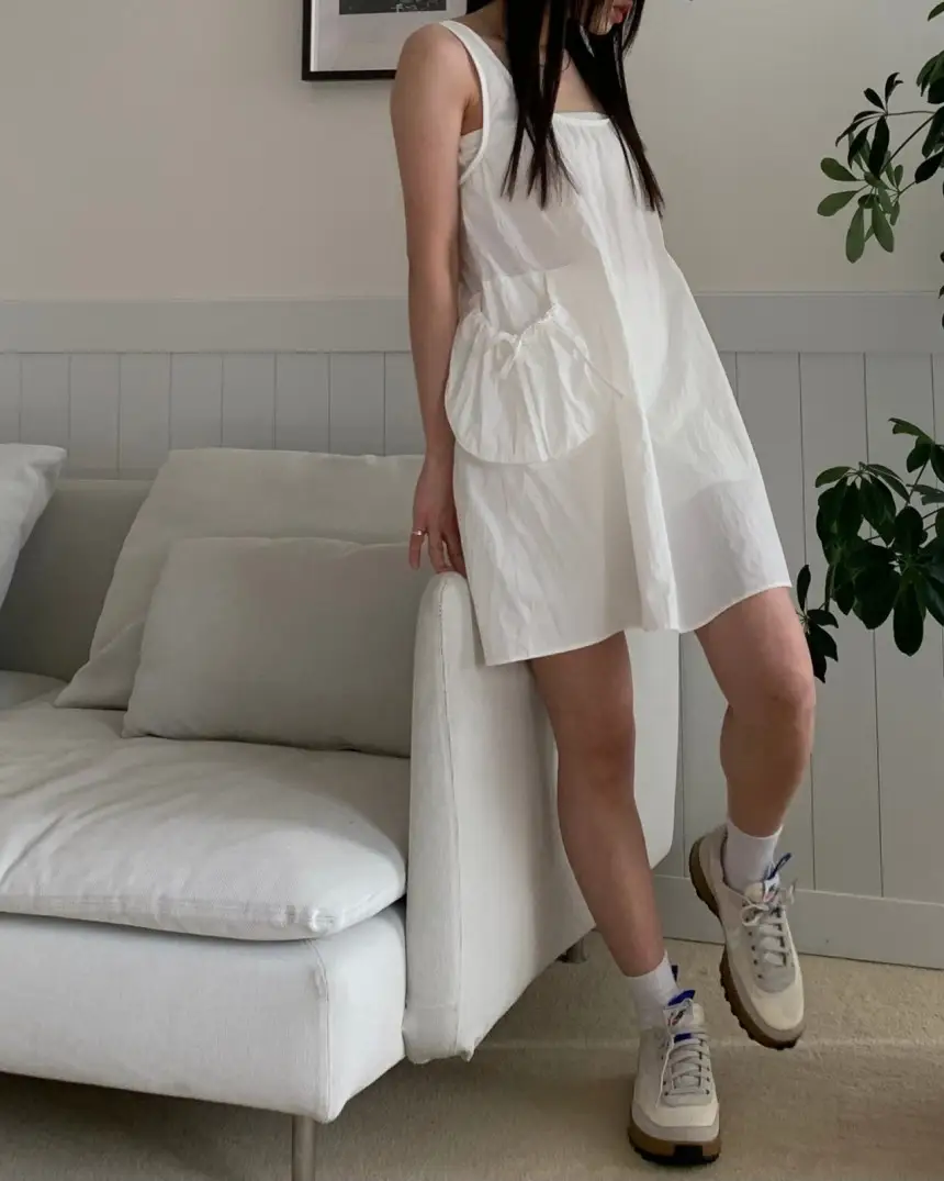 민소매 A라인 원피스 상세 이미지 15
