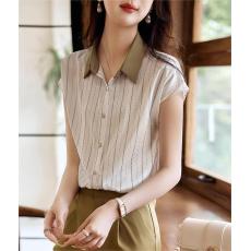 批发休闲简约雪纺上衣女2026年夏季新款显瘦时尚气质通勤风衬衫