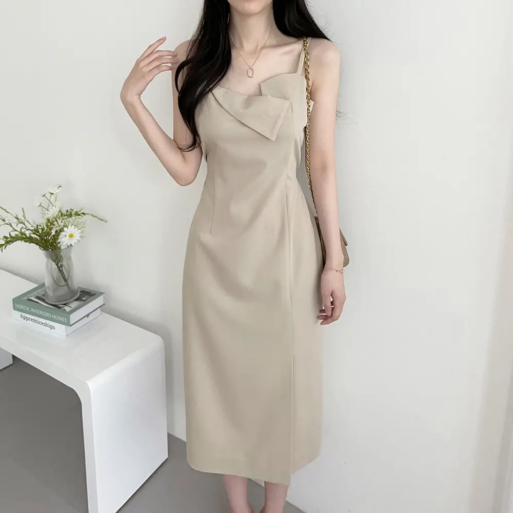프렌치 스타일 슬리브리스 원피스 상세 이미지 20