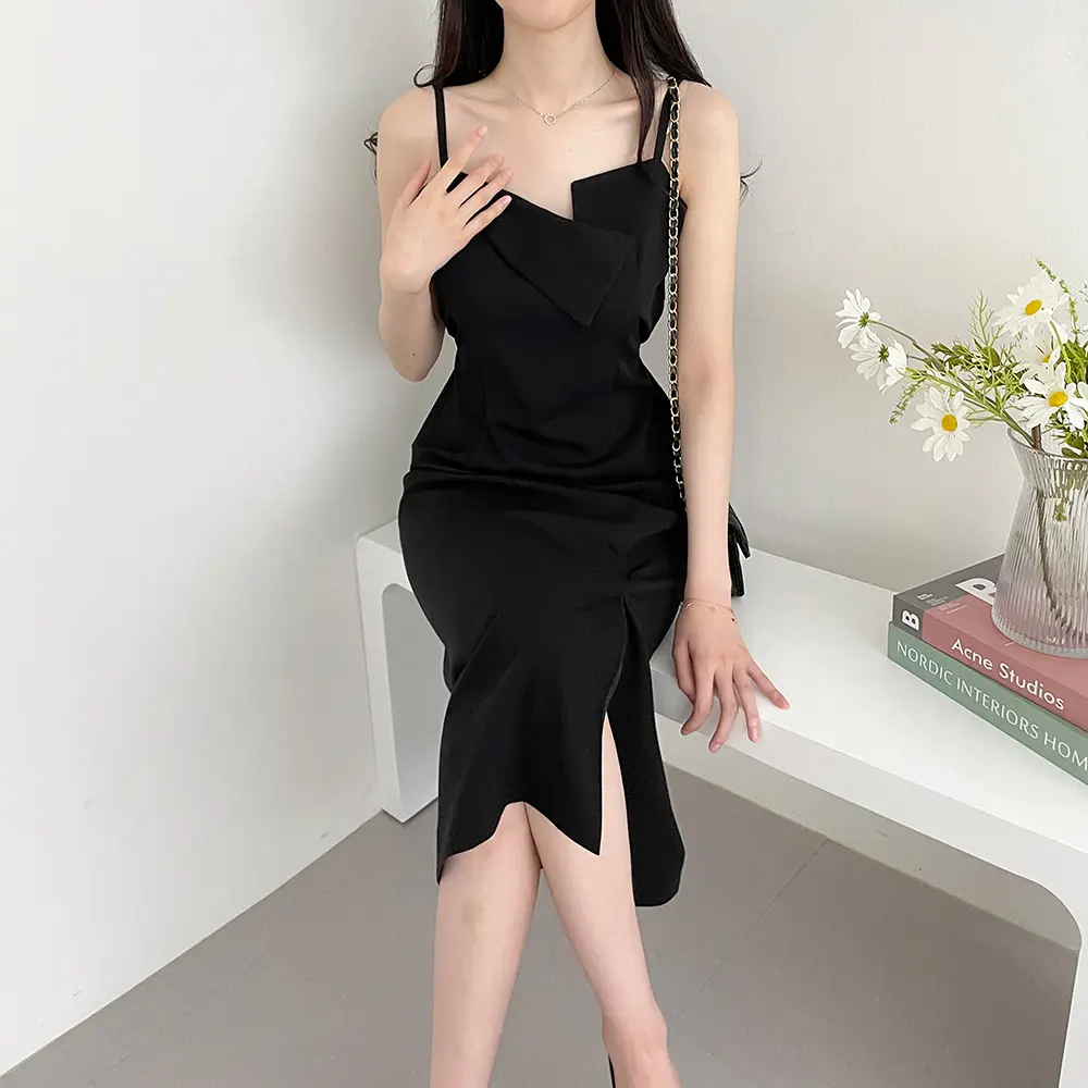 프렌치 스타일 슬리브리스 원피스 상세 이미지 32