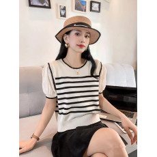 批发2026夏季新款韩版简约时尚圆领<b class='q'>雪纺</b>拼接假两件<b class='q'>短袖</b>上衣女