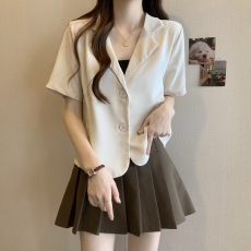 批发实拍夏装大码<b class='q'>女装</b><b class='q'>小西装</b>短款外套小个子西服上衣M 4XL200斤