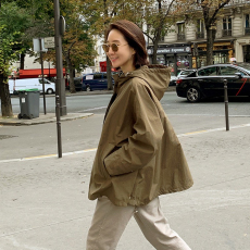 批发秋装新款韩国衫百搭薄款休闲宽松夹克外套女长袖<b class='q'>风衣</b>