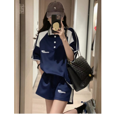 批发夏季<b class='q'>套装</b>女装宽松短袖短裤裙大版潮牌美式欧货运动休闲两件套