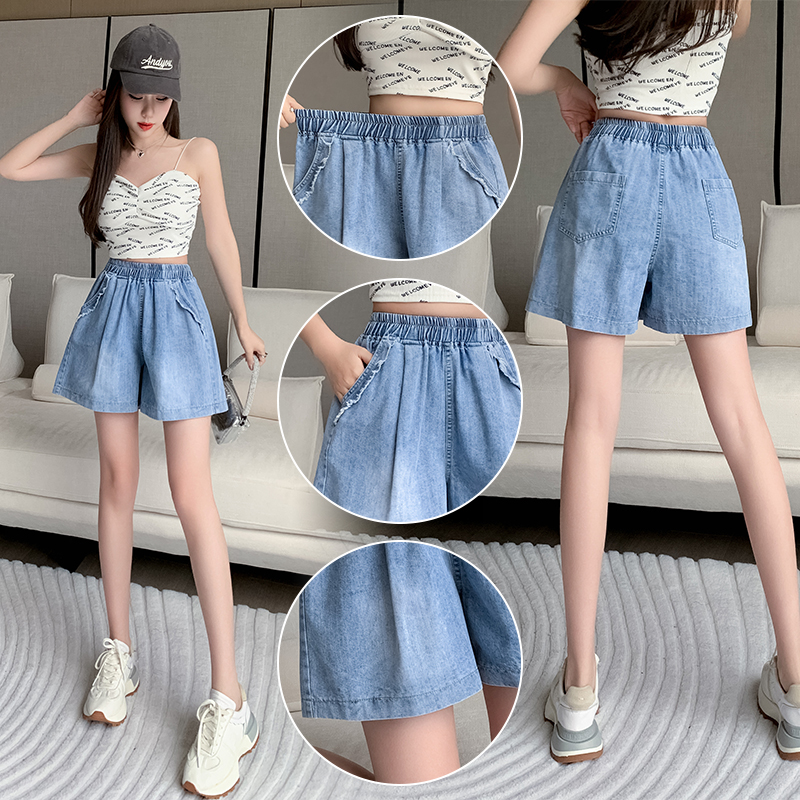 RY4060# 实拍薄款牛仔短裤女2026新款夏季百搭时尚高腰时尚休闲简约...