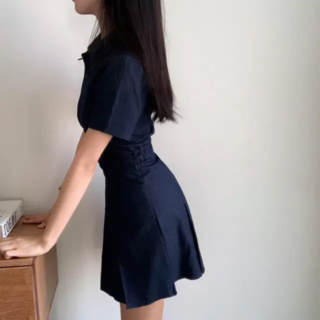 여성용 캐주얼 슬림핏 원피스 상세 이미지 9
