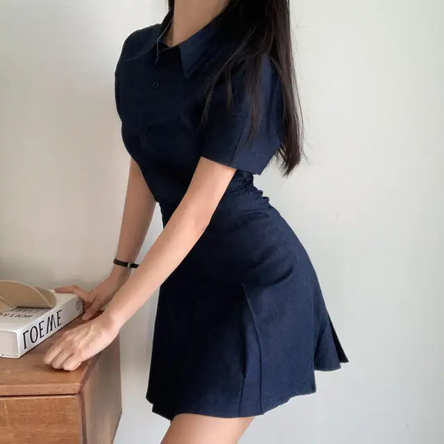 여성용 캐주얼 슬림핏 원피스 상세 이미지 10