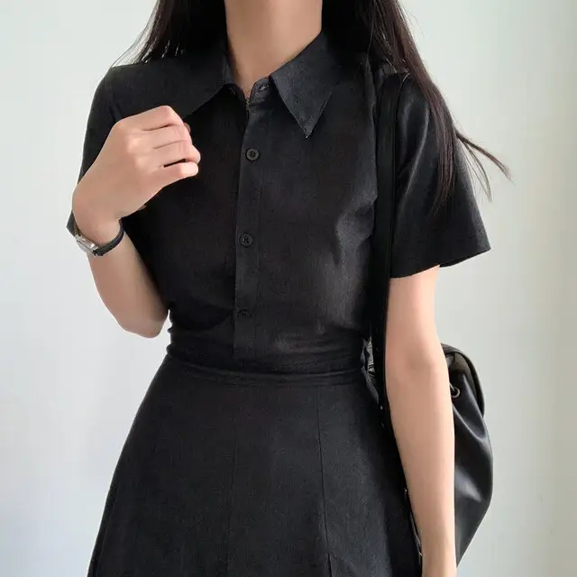 여성용 캐주얼 슬림핏 원피스 상세 이미지 20