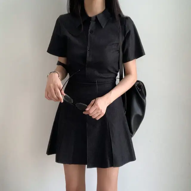 여성용 캐주얼 슬림핏 원피스 상세 이미지 26