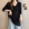 实拍~大码女装巨显瘦针织衫女薄款2023年新款遮肚子宽松短袖上衣轮播图4