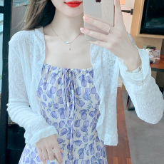 批发已出货 2025早秋新款荷叶边<b class='q'>蕾丝</b>防晒开衫小披肩