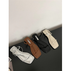 批发法式配裙子的凉鞋女鞋子2023年春夏新款百搭粗细带罗马鞋