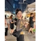 美式港味复古chic正肩晕染辣妹长袖防晒上衣轮播图2