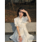 夏季新款碎花吊带连衣裙女法式甜美温柔风显瘦中裙学生气质两件套轮播图3